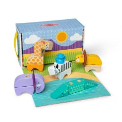 JC25 MELISSA AND DOUG - BLOCKABLES - ENSEMBLE DE JEU SAFARI 34 PIÈCES